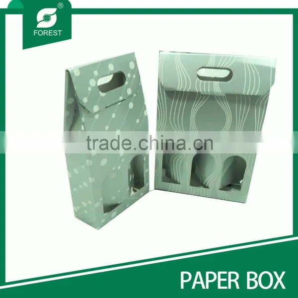 SILVER COLOR CORRUGATED RED WINE BOTTLE PACKAGING BOX photo-3