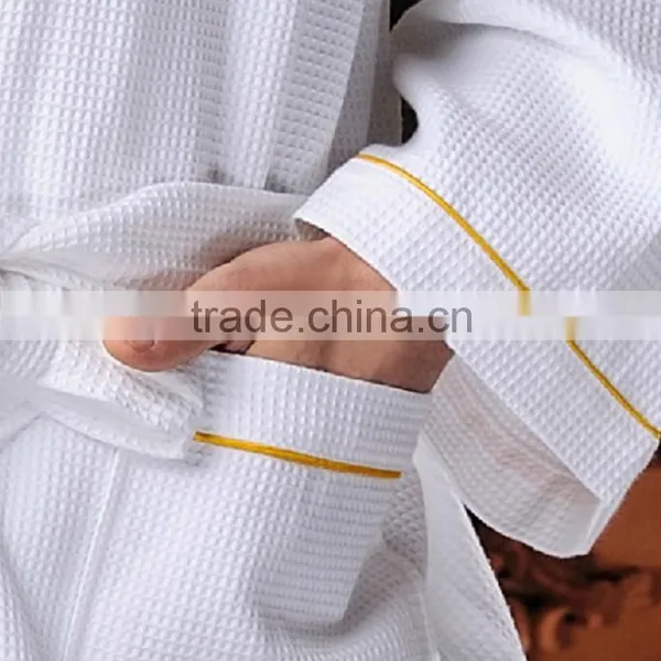 Organic Cotton Terry Cloth Bathrobe Bamboo Bath Robe for Hotel photo-3