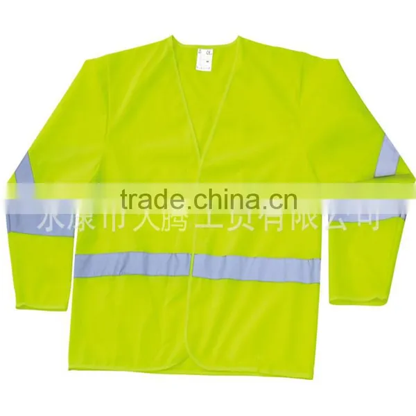 CE EN20471 ANSI Workwear Supplier Two Tone Long Sleeve High Visibility Summer Yellow Safety Reflective Jacket photo-3