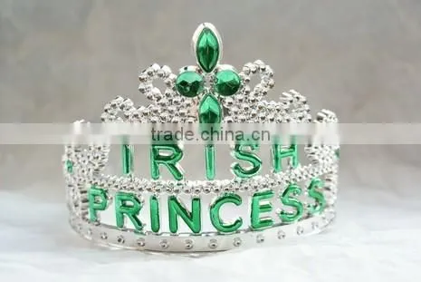 9cm Highx12cm Diameter Metallic Silver Irish Princess Plastic Tiara Tiaras and Crowns