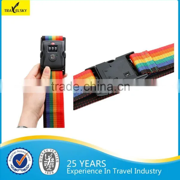 Adjustable TSA Locking PP Plastic Luggage Strap