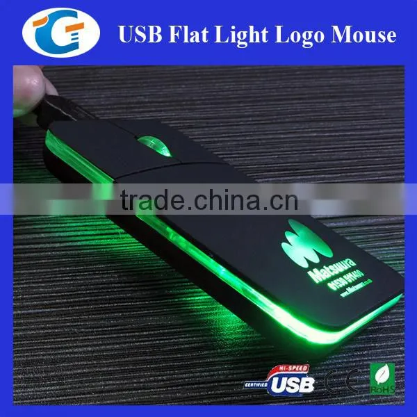 Pocket Size Computer Hardware Mouse Wired With Led Logo photo-5