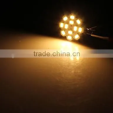 G4 3W 12x5630 SMD 240-270LM 3000-3500K Warm White Light Lotus Shaped LED Spot Bulb (12V) photo-4
