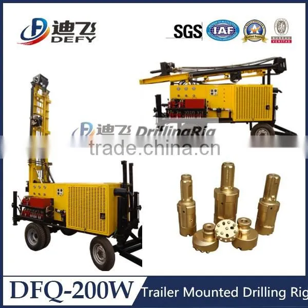 200m Dfq-200W China New Best Truck Mounted Used Bore Water Well Drillig Machine Price With Air Compressor
