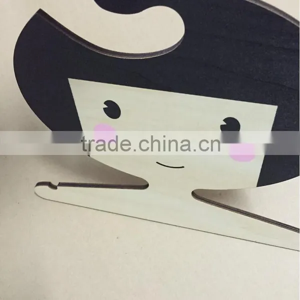 High Quality Girl Velvet Suit Hangers Wooden Girl Hanger photo-2