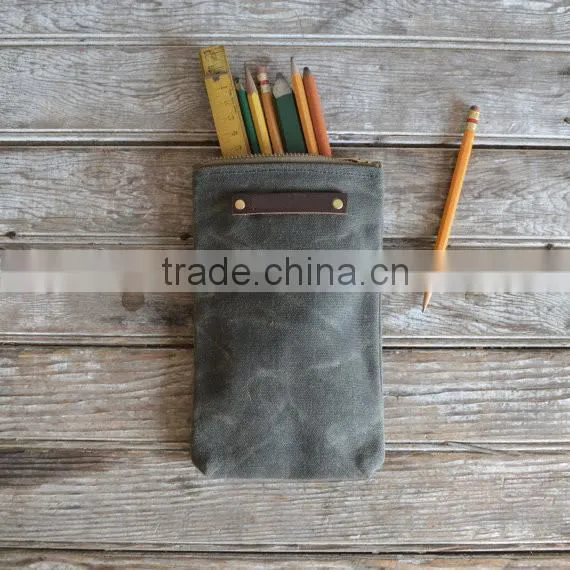cool wholesale canvas pencil case pouch