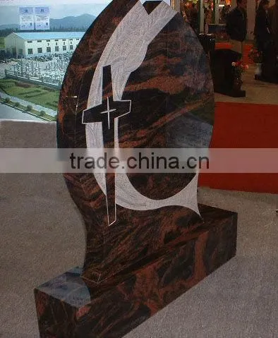 European Style Red Cross Tombstone