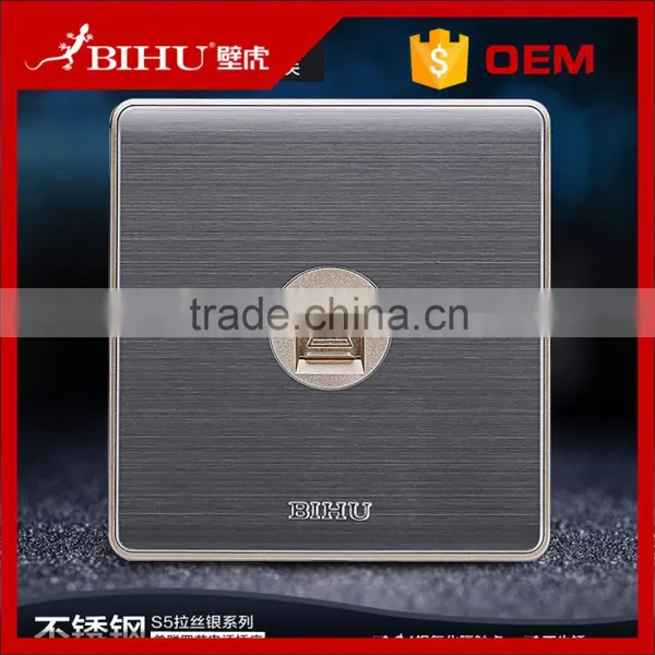 Best Sell Factory Single/double Telephone Socket RJ11 RJ45 Stainless Steel Socket photo-3