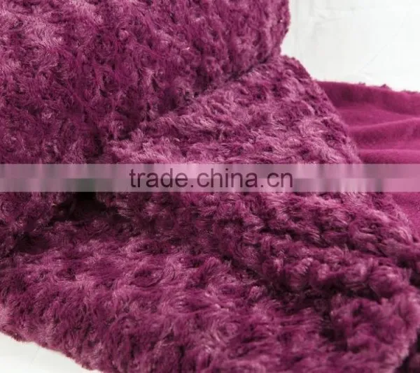 100% Polyester Soft Purple Cheap pv Fleece Gifts Promotional Blanket photo-3