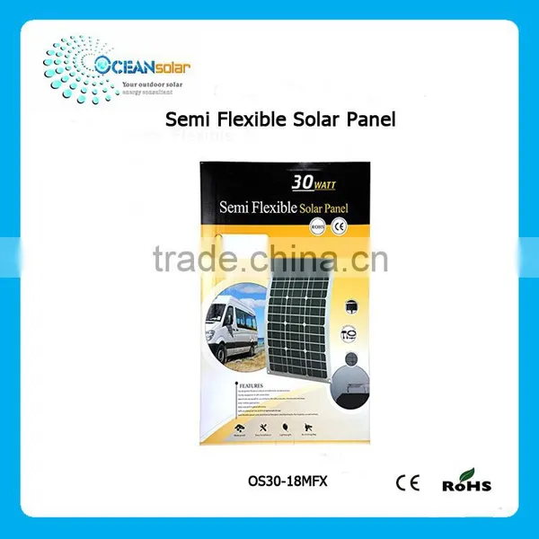 30W Portable Semi Flexible Solar Panel for Camping photo-3