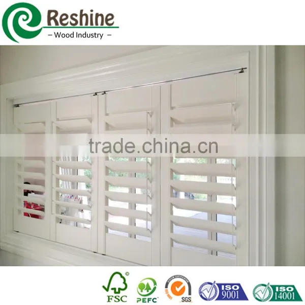 Classic White PVC Plantation Window Louver Shutter photo-6