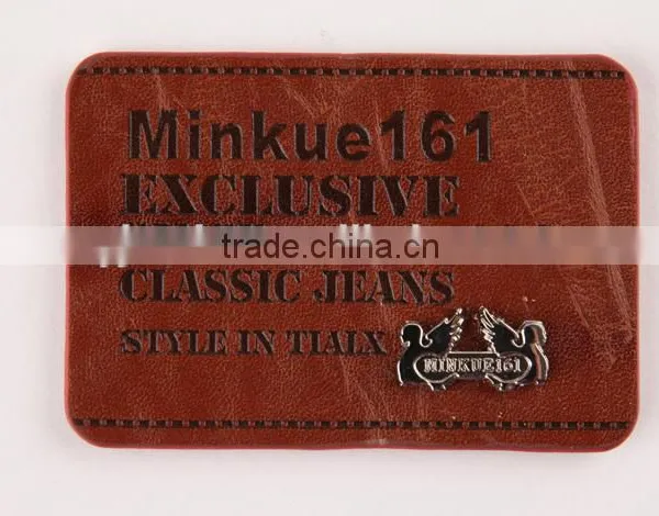 Leather Logo Patch Embossing Stamp in Garment Label photo-2
