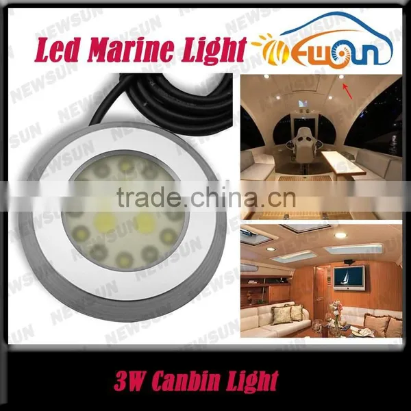 Wholesale 12V 3W Embedded Aluminum Ceiling Lights IP65 Light Body for Magrine Boat Interior Flood Light