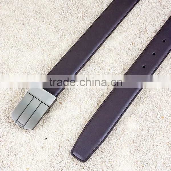Reversible Blank Belt Buckle With Black Leather Belts photo-6
