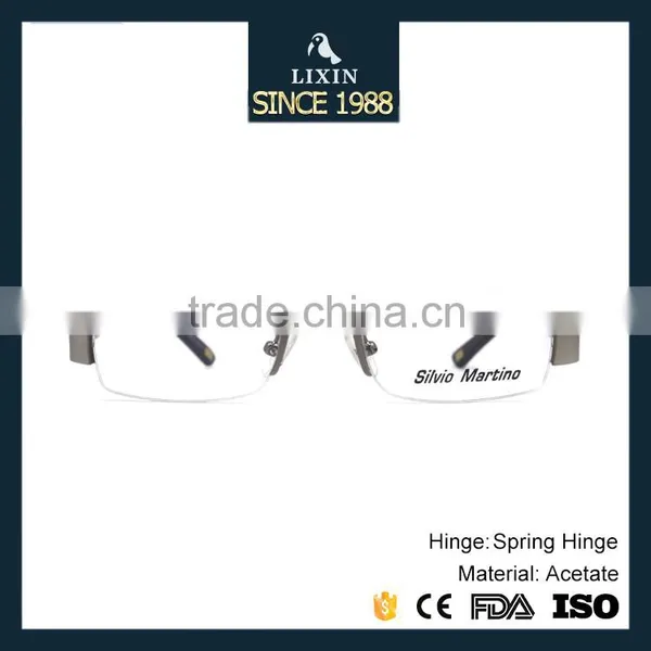 Latest Popular Gentleman Half Metal Frames With Spring Hinge Optical Glasses Frames SM4020 photo-2