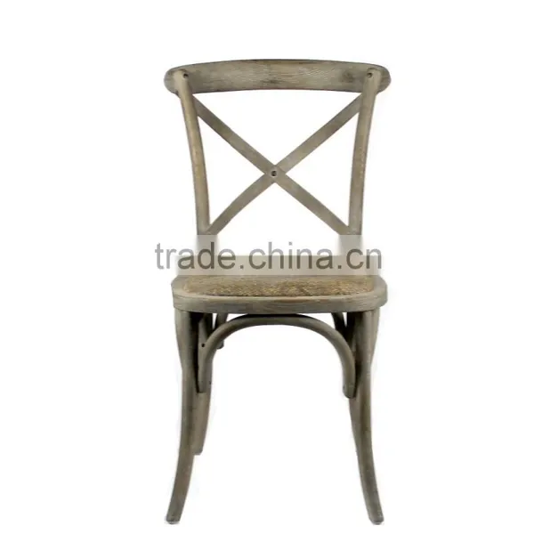 Best Price High Living Room Cross Back Arm Home Useful Dining Vintage Wood Chair photo-4