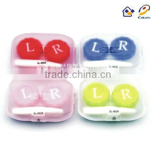 "L"and "R" Colorful Contact Lens pp Case With Tweezers photo-2