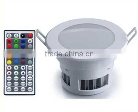 Colorful Down Light Remote Control 3W RGB LED Light