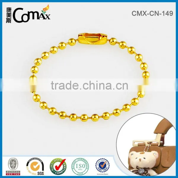 Decorative Iron Yellow Gold Metal Ball Bead Chain For Handbag photo-3