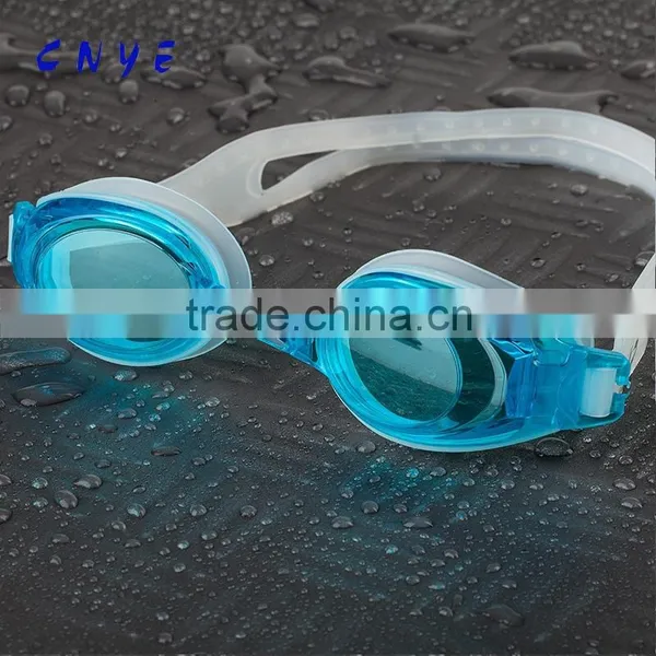 2015 Best UV-shield Mirror Coated Swimming Glasses With100% Silicone Strap photo-3