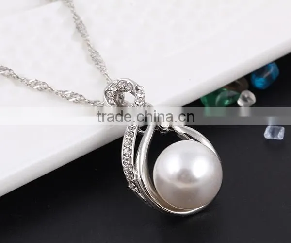 Small Order China Wholesale Necklace With Pearl Earring Gold 3pcs Jewelry Set Korean photo-5