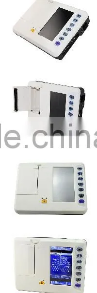 CE Approved Portable 7 Inch Color TFT Display Chinese Manufactured Digital Technology Electrocardiograph Ecg Machine 6 Channels photo-3