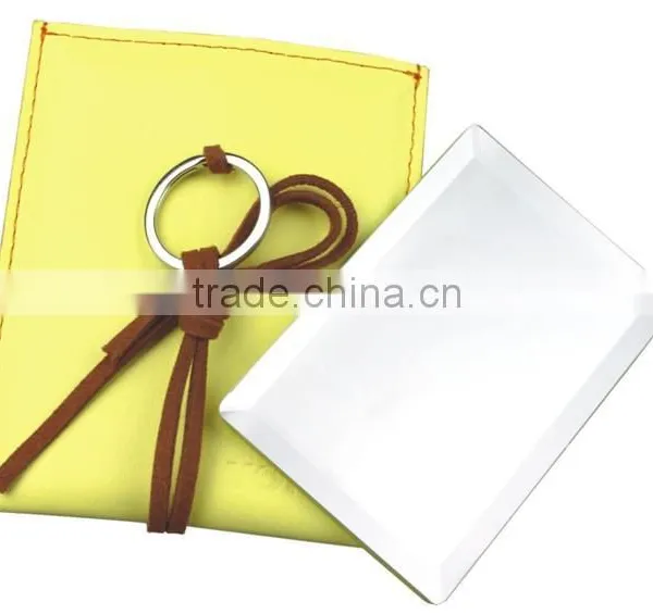 Make up Mirror With Leather Pouch,with Keychain,lanyard