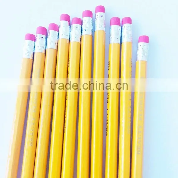 7" Black Lead Hexgonal HB Yellow Pencil photo-2