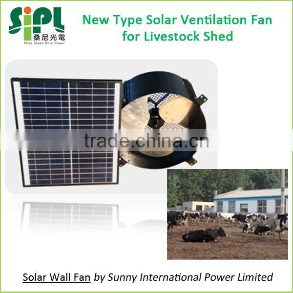 SUNNY FAN 12 Inch 12 Watt Wall Mounted Solar Industrial Air Exhaust Fan photo-5