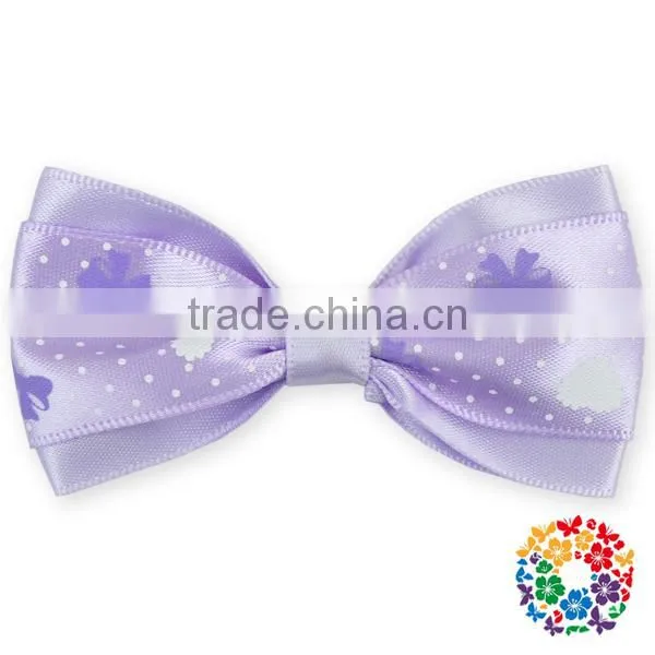 Fancy Stars Printed Bow Knot Girls Hair Accessories Hair Ribbons Grosgrain Boutique Hair Bow photo-3