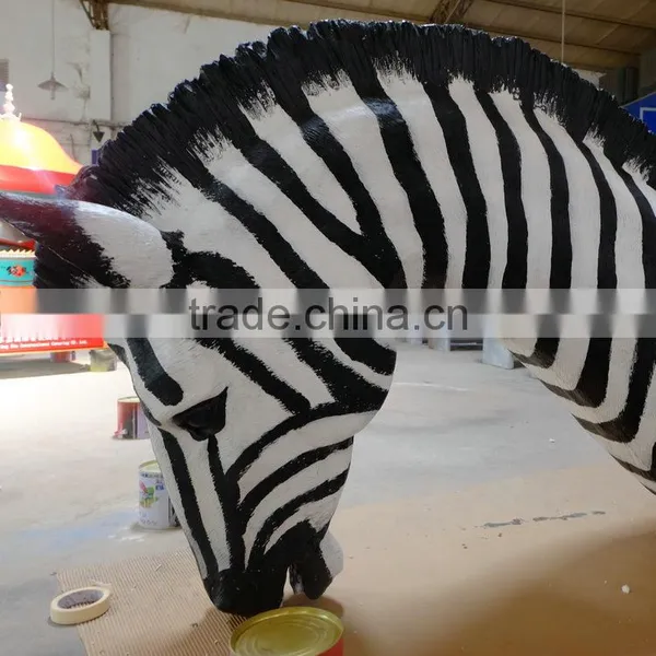 FRP Life-size Zebra Statue Sculpture photo-5