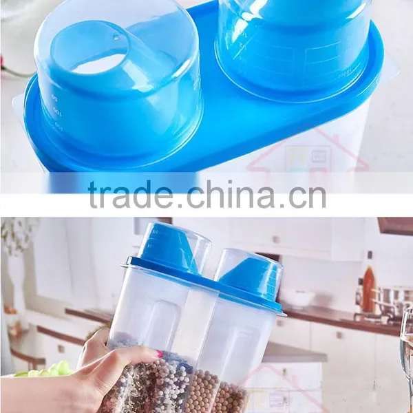 NBRSC Plastic Kitchen Airtight Food Cereal Storage Dispenser Rice Container Box Holder photo-5
