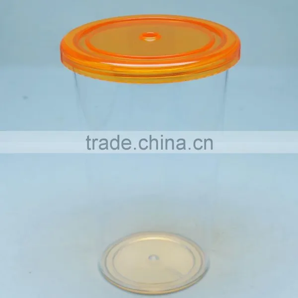 Transparent Plastic Mug With Lid and Straw photo-2