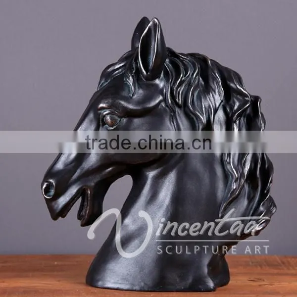 China Supplier Wholesale High Quality Resin Craft Fiberglass Head Horse photo-3