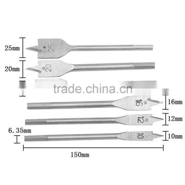 11-38mm Hex Shank Wood Flat Drill Bits Design Woodworking Spade Drill Bit photo-2