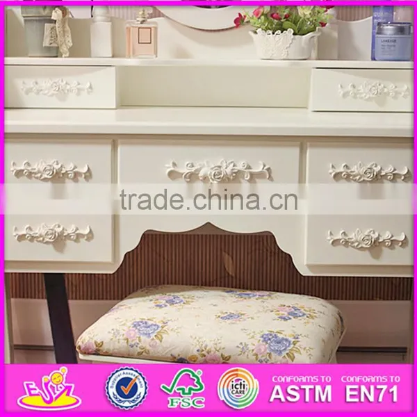 2016 Wholesale Luxurious Bedroom Solid Wooden Makeup Vanity W08H057 photo-5