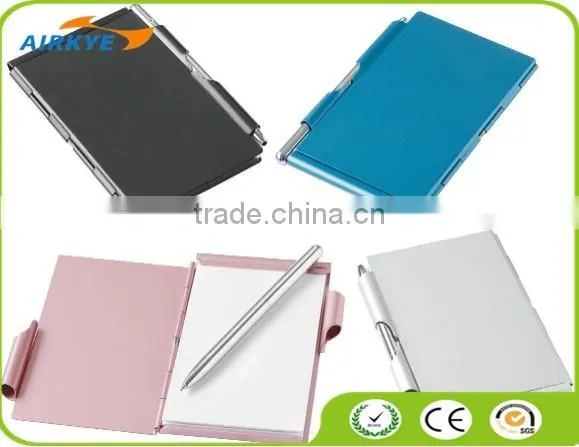 Mini Aluminum Notebook With Pen/pocket Notebook