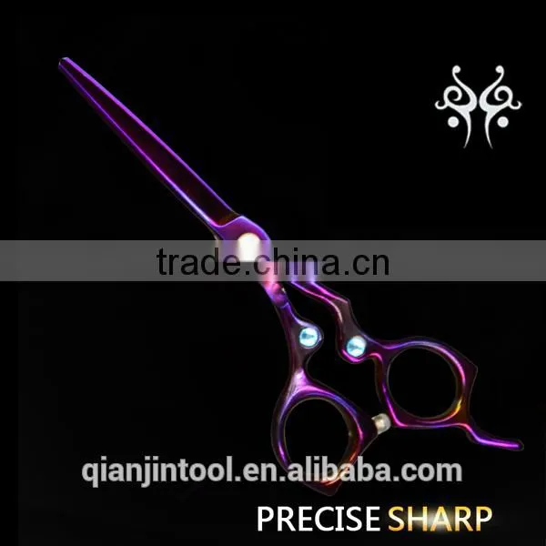 QJ-JC125 Beauty Coating Titanize Scissors With Stainless Steel Hair Scissors photo-3