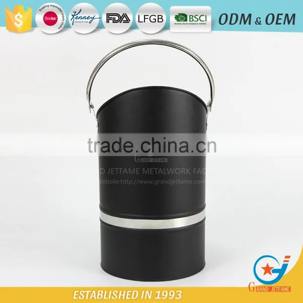 Homeware Powder Coating Black Ash Holder Iron Metal Coal Bucket photo-2