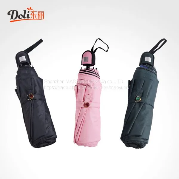 Manufacturer Direct Selling Double Solar Umbrella Top Selling Products Double Triple Folding Umbrella Rubber Paint photo-2