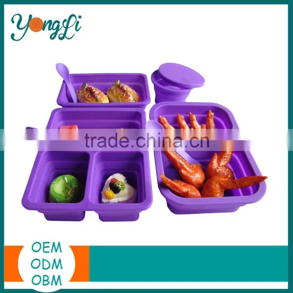 OEM Kitchen Silica Gel Lunch Box photo-4