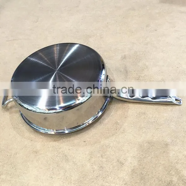 Mirror Polished 2.2mm 3ply Bottom Stainless Steel 304 Cooking Pot/single Handle Induction Soup Pot for Hotel photo-4