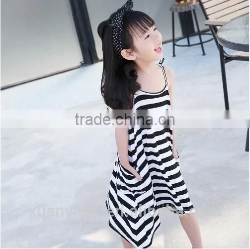 High Quanlity Mummy and Daughter Stripe Clothes Girls Frocks Designs Wholesale New Model Western Style Dress photo-5
