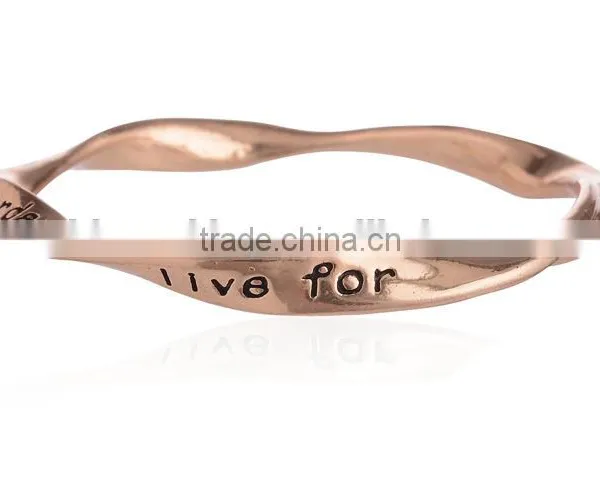 Reach for the Stars Small Crystal Charm Bangle Popular Women Twist Bangle Fashion Design Metal Bangle photo-4