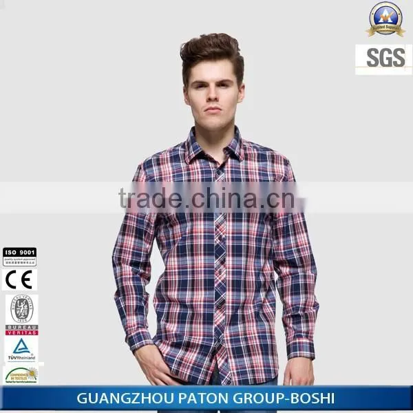 Mens Plaid Shirts Red and Black Western Office Wear for Summer photo-2