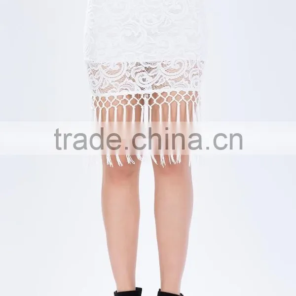 Hottest Crochet Party Skirts Women Skirt Design With Falling Fringe photo-3