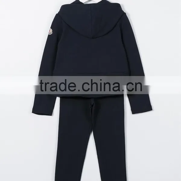 2017 New Style Children Fashion Contrast Pocket Tracksuit Baby Girl Boutique Clothing Sets Wholesale photo-2