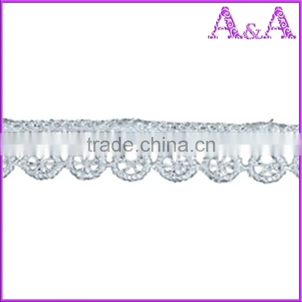 African 100% Polyester 3 Wide Decorative Cotton Lace Trim Wholesale photo-5