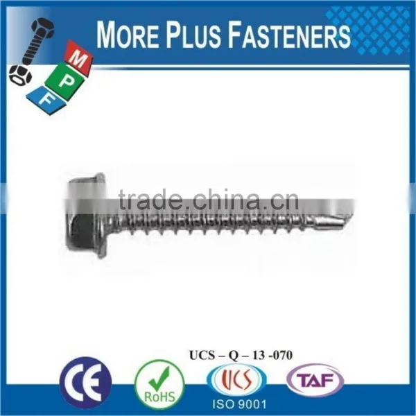 Made in Taiwan Self Drilling Hexagonal Head Screw Washer Faced DIN 7504 K Steel Zinc Plated photo-5