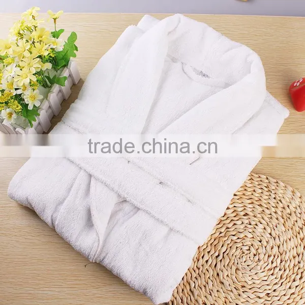 Great Material Soft Cheap Ladies White Dress Hotel Bathrobe photo-3